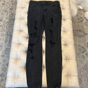 Joe’s jeans high rise skinny distress black jeans